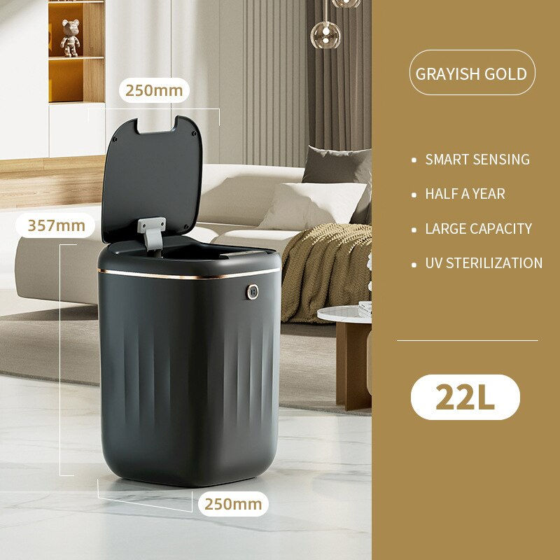 Thumbnail: Smart Trash Can Automatic Sensor Garbage Bin Kitchen Bathroom Touch Bucket Wast