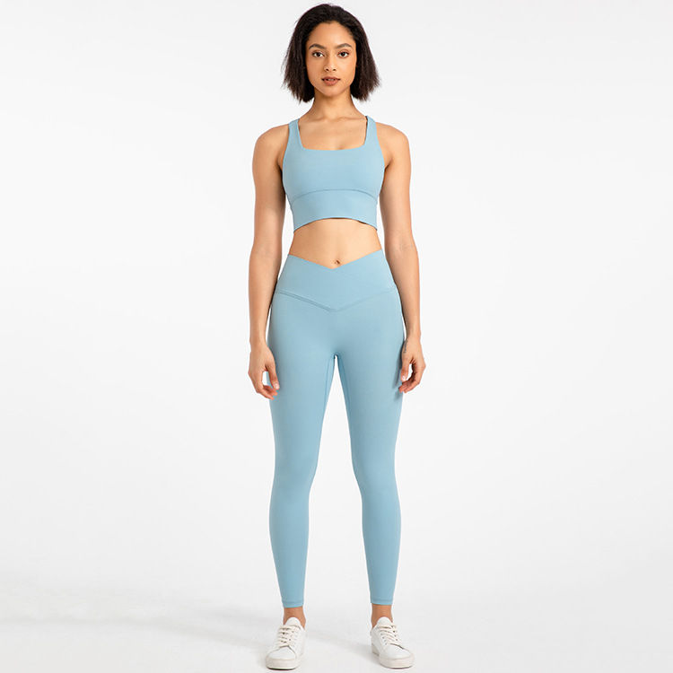 Миниатюра: Gym Fitness Sets 2 Piece Sports Bra and Legging Set Yoga Outfits Training Wear