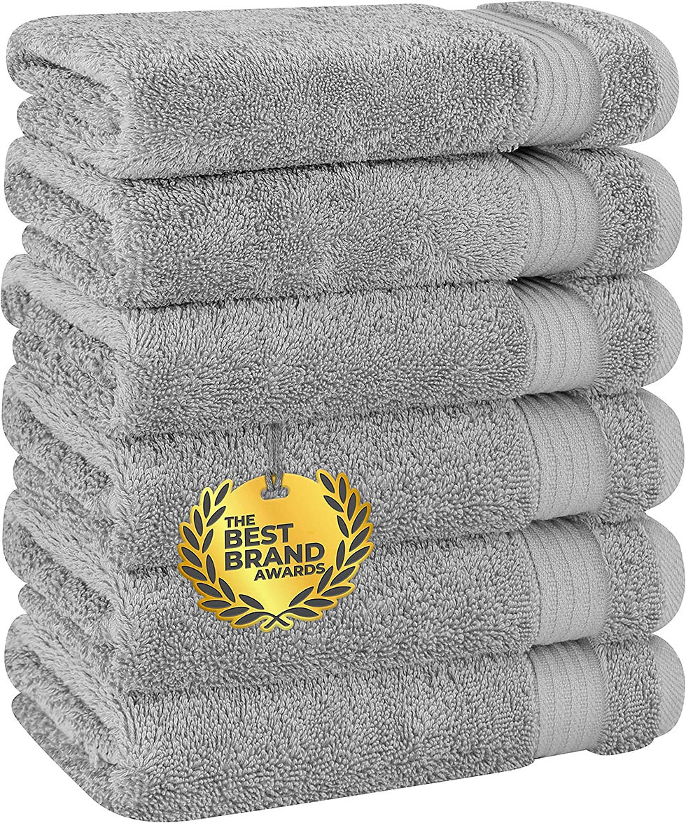 Thumbnail: Cotton Paradise 6 Piece Towel Set, 100% Turkish Cotton Soft Absorbent Towels fo