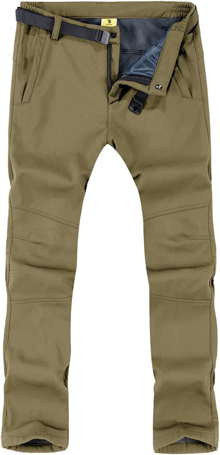 Thumbnail: Rdruko Men's Snow Ski Waterproof Softshell Pants Outdoor Hiking Fleece Insulate