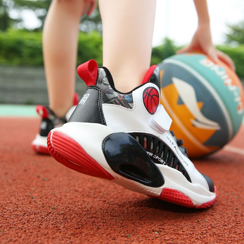 Thumbnail: High Quality Children's Basketball Shoes 2023 New Spring Boys and Girls Gym Tra