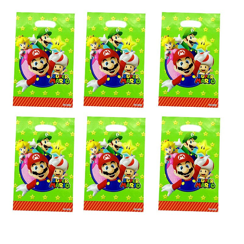 Thumbnail: 10/50pcs New Super Mario Plastic Gift Bag Kids Birthday Party Baby Shower Party