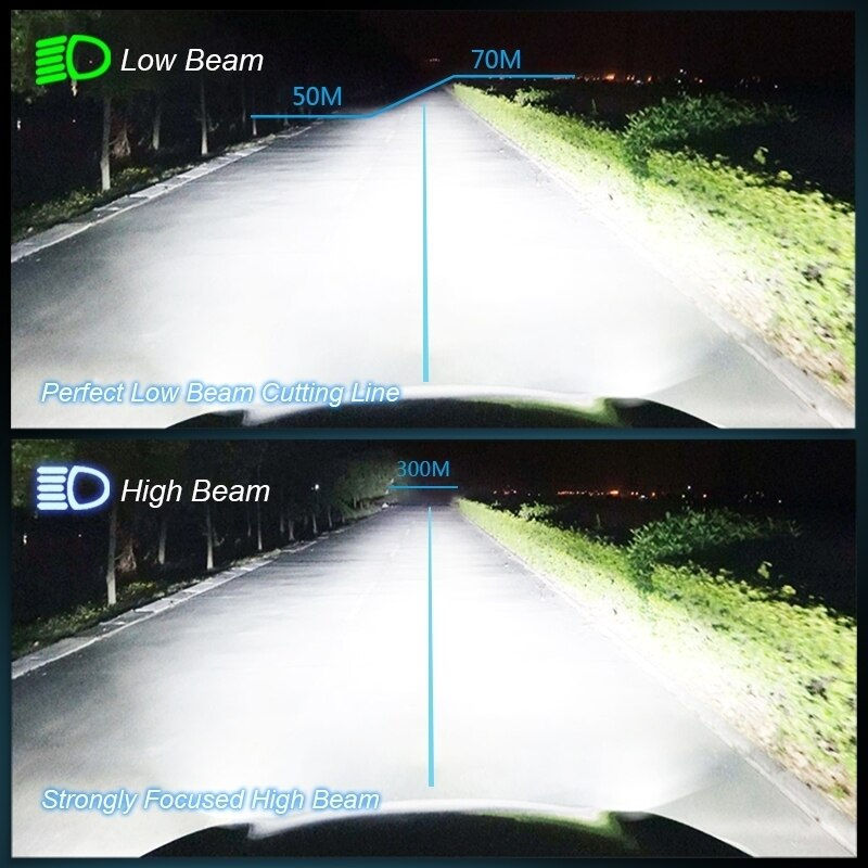 Miniature : 2023 Newest Car Motorcycle h4 Hi-Lo Headlight Laser Mini Dual Projector Lens Hi