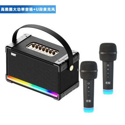 Miniature : SOAIY 80W Live Karaoke Bluetooth Speaker Wireless Mic High Power Subwoofer Port