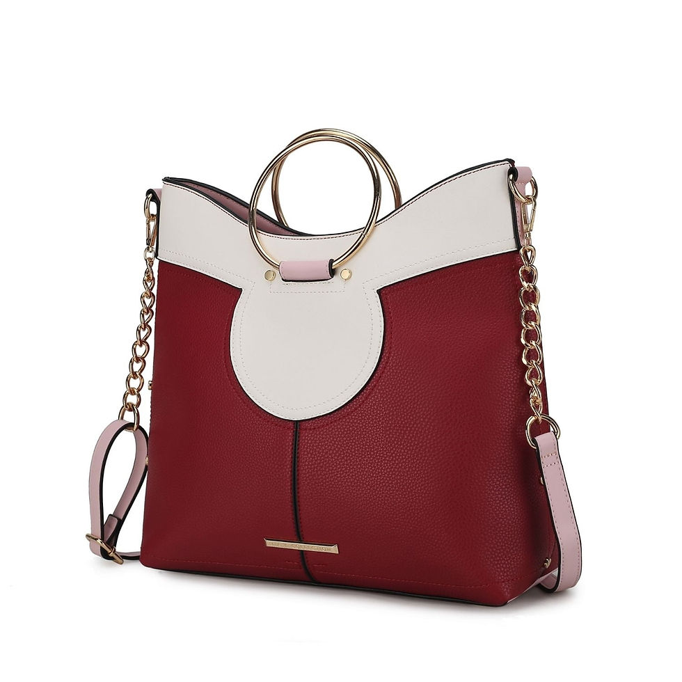 Miniature : MKF Collection Kylie Top Handle Vegan Leather Women's Satchel Handbag by Mia K.