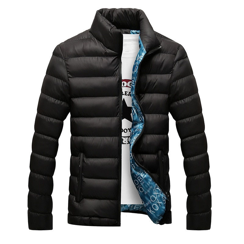 थंबनेल: Winter Men Fashion Stand Collar Thick Jackets and Coats Man Winter Parkas M-6xl