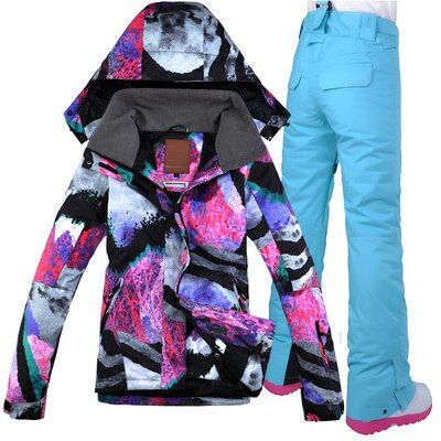 Thumbnail: Snow Ski Winter Snowboarding Set Female Jacket and Pants Set Snow Jacket Winter