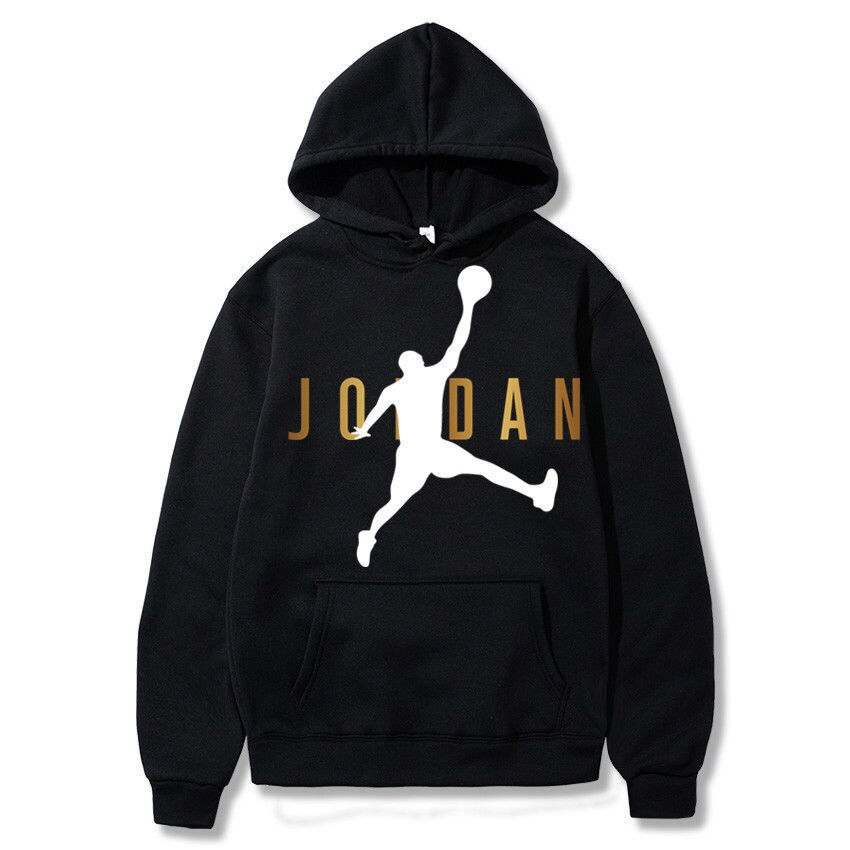 Thumbnail: Men's Sports Brand Hoodie Black Sweater Print Retro Casual Top Autumn Winter Ca