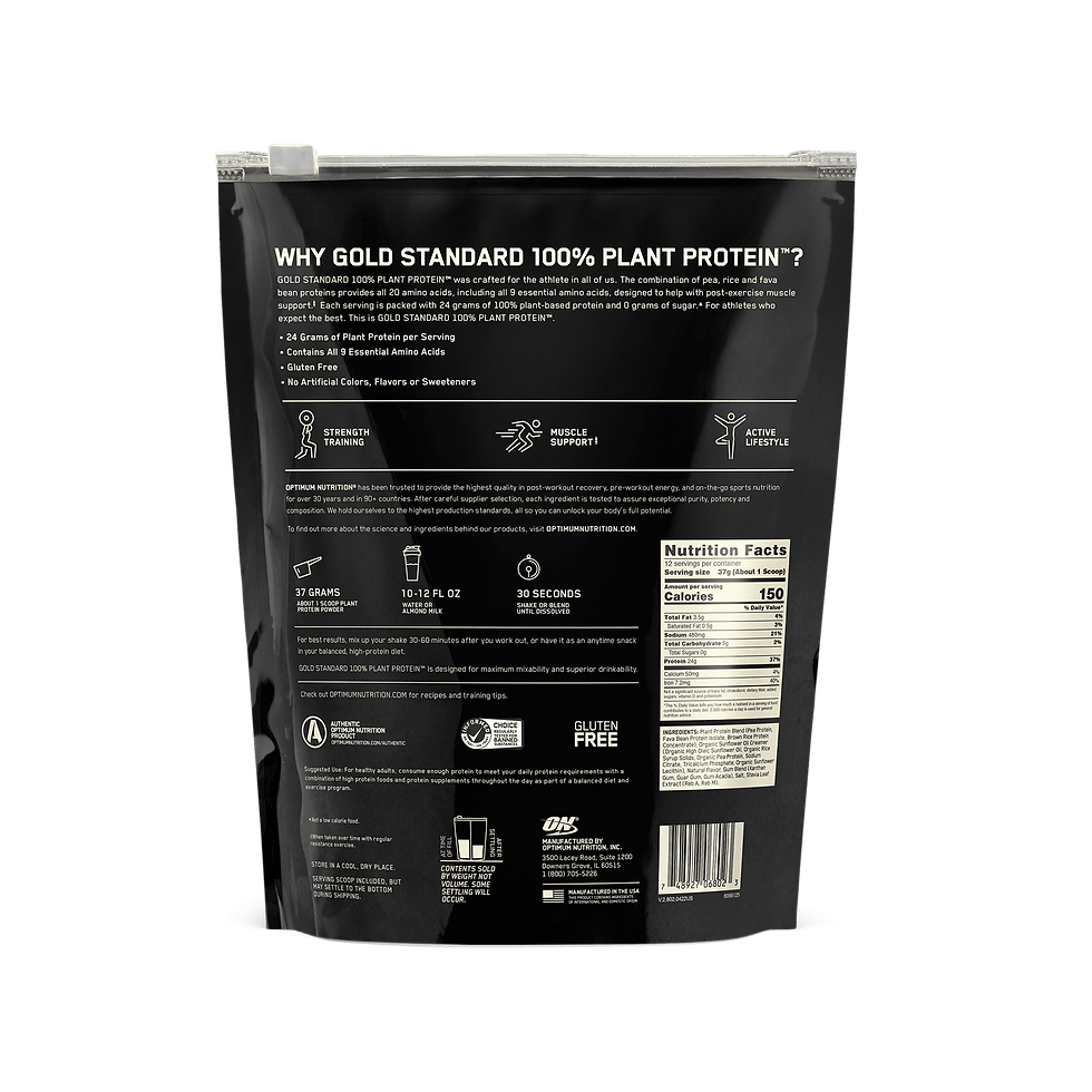 Thumbnail: Optimum Nutrition, Gold Standard Plant Protein Powder, Vanilla, 12 Servings