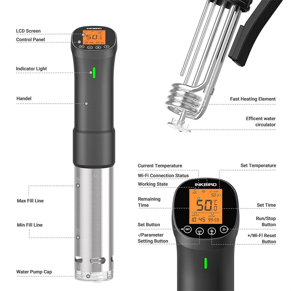 Thumbnail: INKBIRD Culinary Sous Vide ISV-200W Wi-Fi Precision Cooker Powerful&Durable Imm