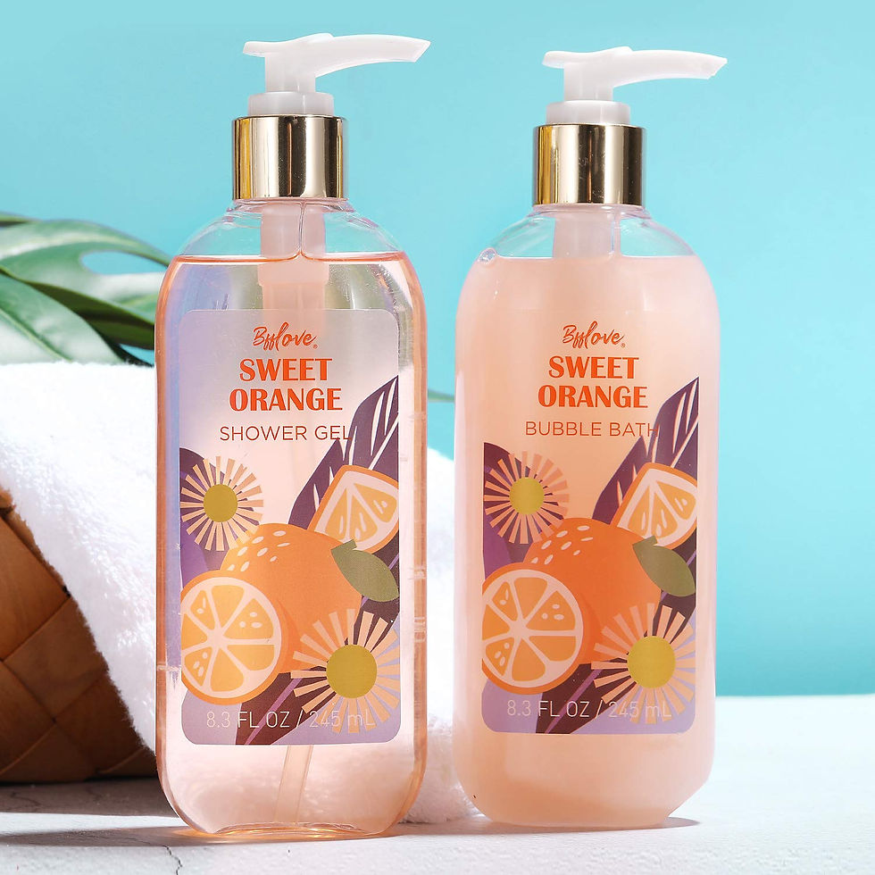 Thumbnail: Bath Gift Basket Sets for Women, 10 Pcs Sweet Orange Scent Holiday Beauty Mothe