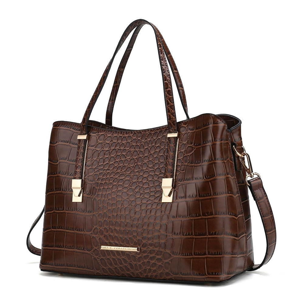 Miniatura: MKF Collection Aurelia Crocodile Embossed Vegan Leather Womens Tote Bag by Mia K