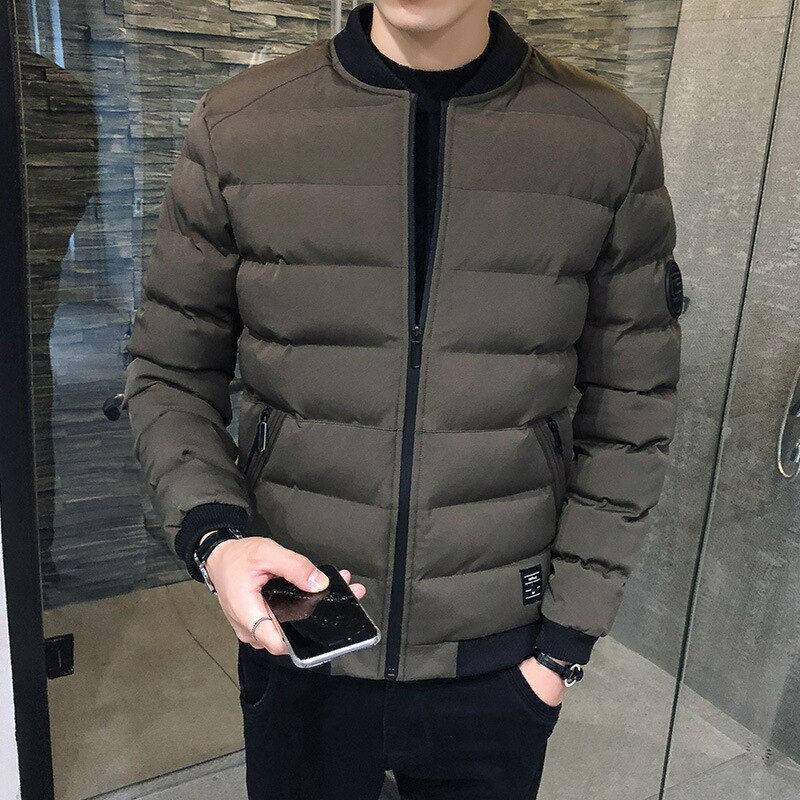 थंबनेल: Winter Warm Outwear Brand Slim Mens Coats Casual Windbreak Jackets Men