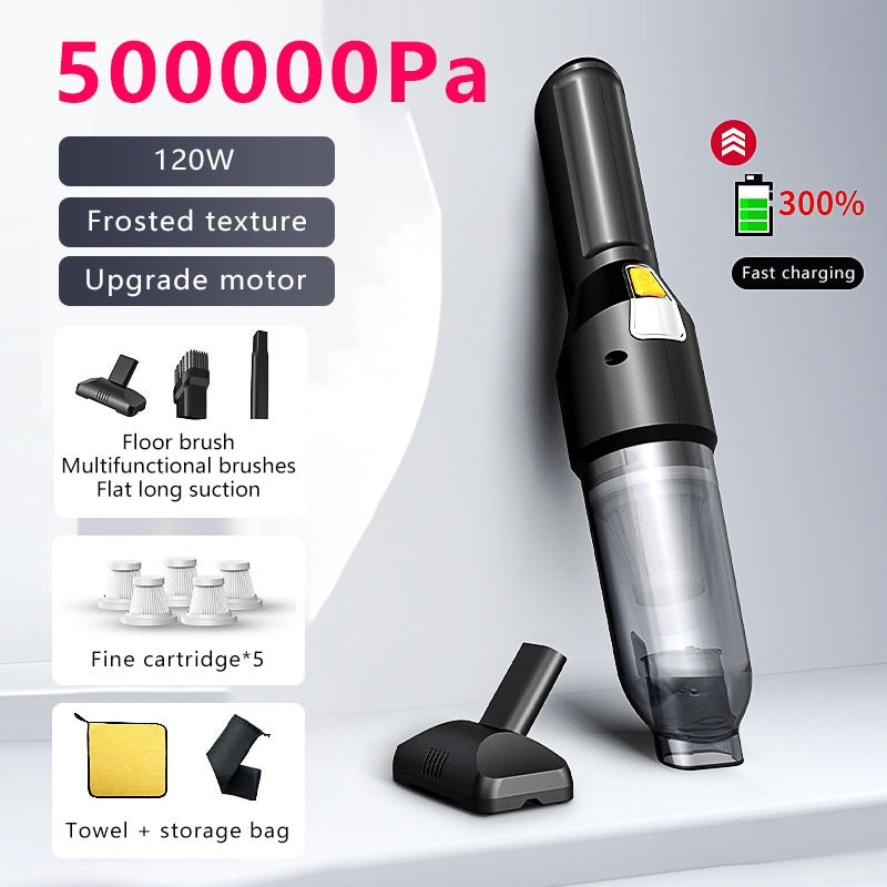 Thumbnail: 500000Pa Wireless Car Vacuum Cleaner Cordless Handheld Auto Vacuum Home & Car D