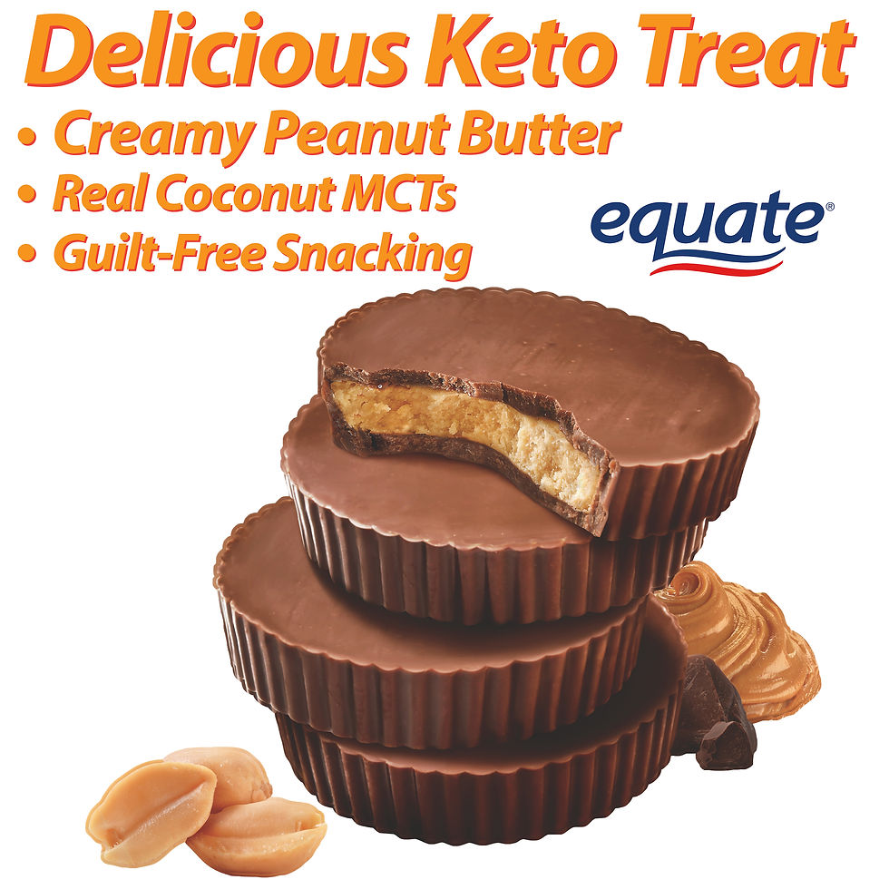 Miniature : Equate Keto Fat Cups, Peanut Butter, Keto Snack, 14 Ct
