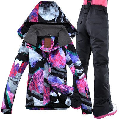 Thumbnail: Snow Ski Winter Snowboarding Set Female Jacket and Pants Set Snow Jacket Winter