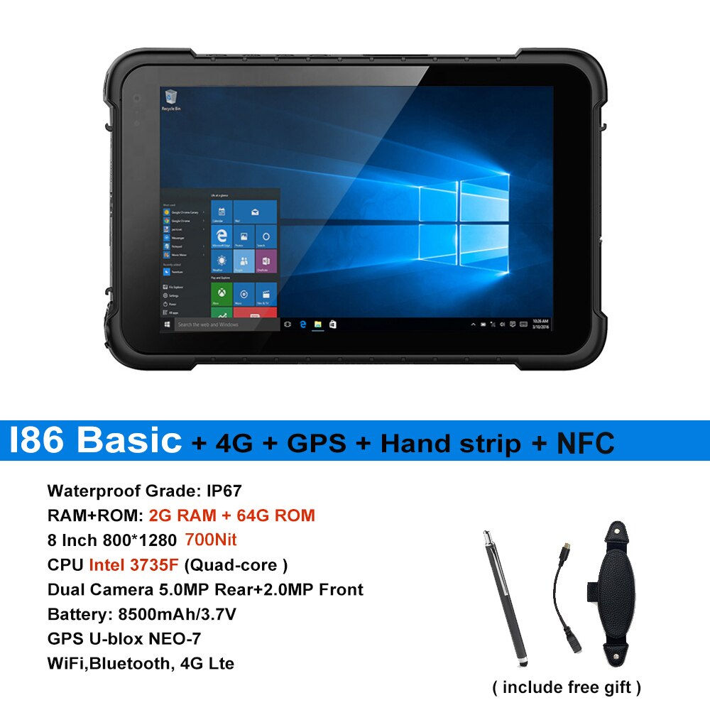 RUGLINE Best Selling 4G Net Windows 10 Waterproof IP67 Intel Industrial Rugged 