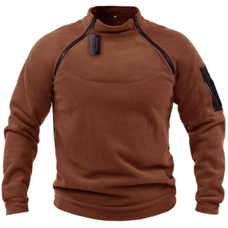 الصورة المصغرة: US Men's Tactical Outdoor Polar Fleece Jacket Hunting Clothes Warm Zippers Pull