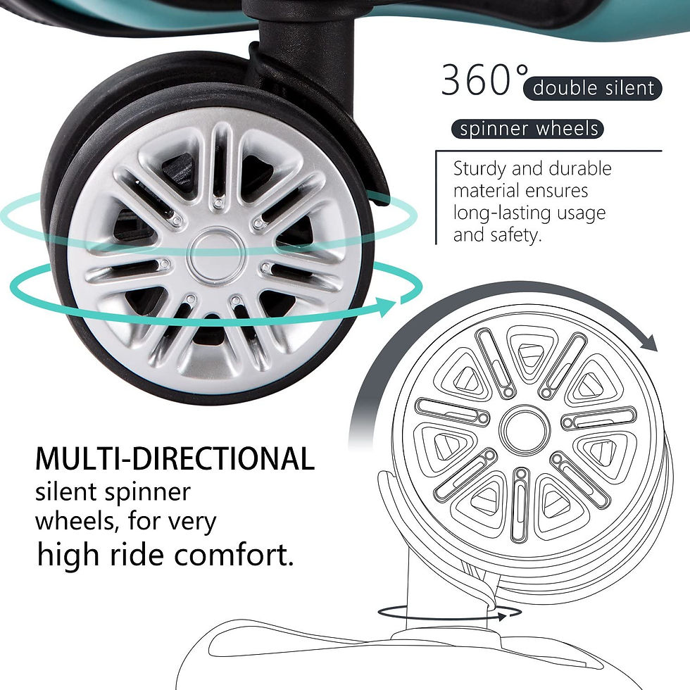 Miniatura: Coolife Luggage 3 Piece Sets PC+ABS Spinner Suitcase 20 inch 24 inch 28 inch