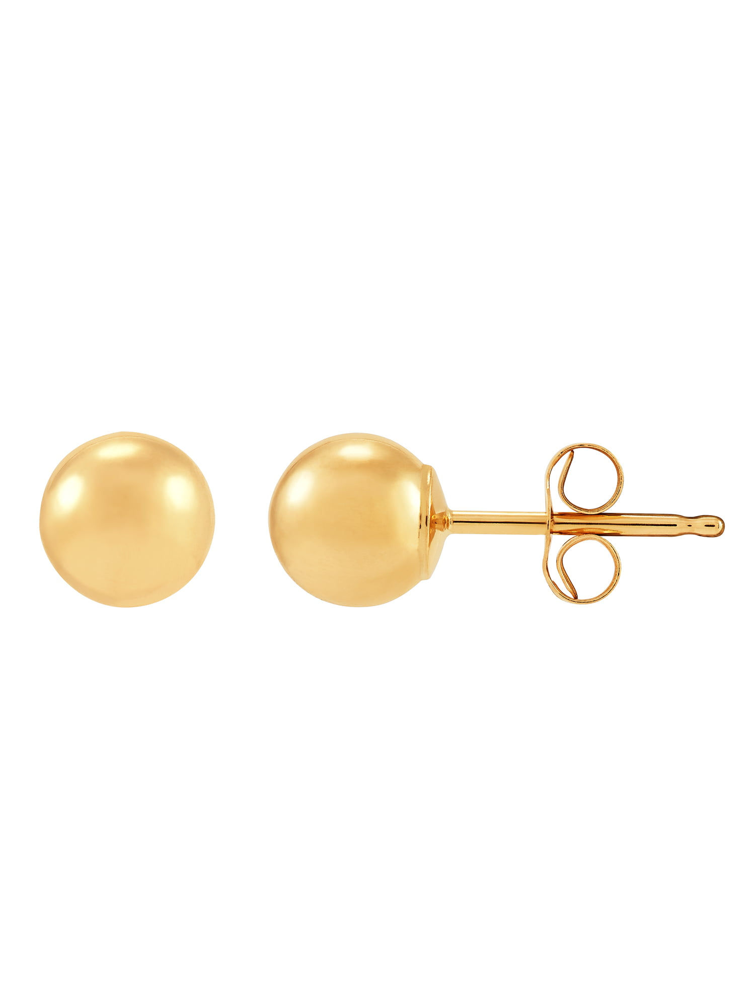 Brilliance Fine Jewelry 14K Yellow Gold 5MM Hollow Ball Stud Earrings