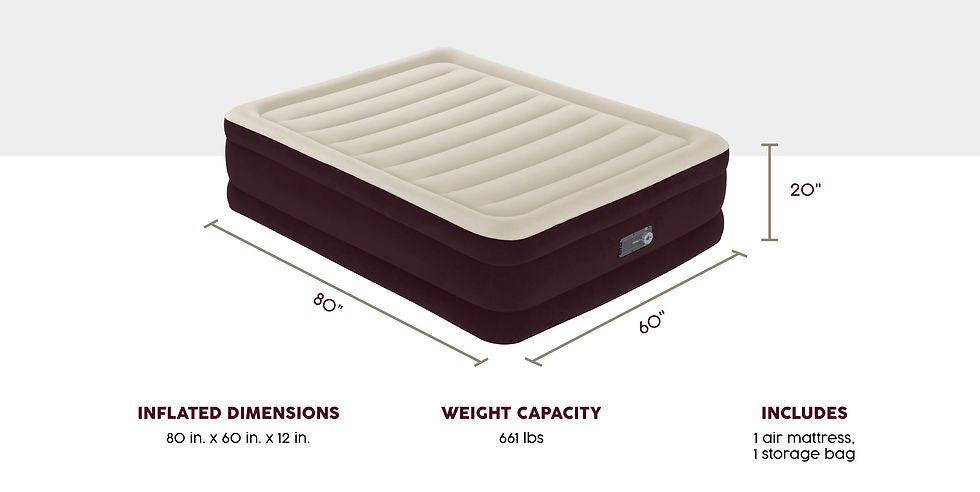 Thumbnail: Bestway Maroon 20" Queen Air Mattress with Built-in Pump