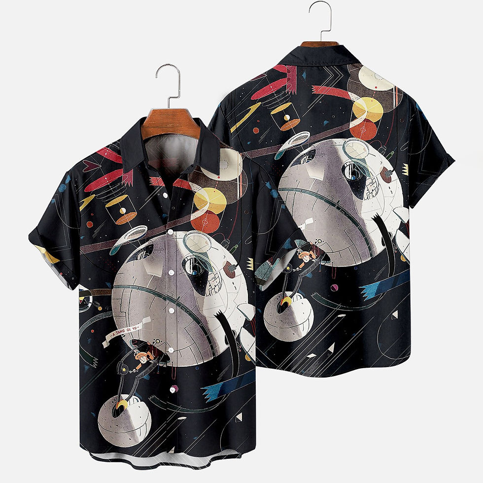 Thumbnail: Men's Shirts Fashion Casual Beach Summer Outdoor Vintage Short Sleeve 3D Starry