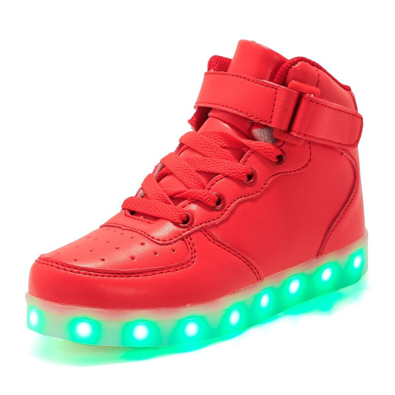Miniature : Size 25-40 Children's Shoes Youth Sneakers 2022 New LED Lace Glow Children's Li
