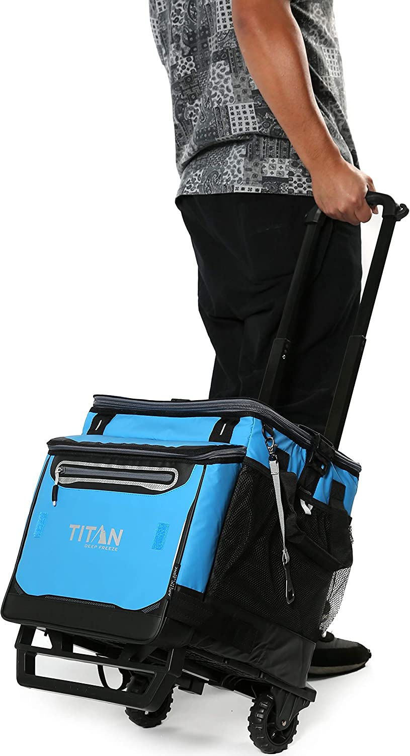 Miniature : Arctic Zone Titan Deep Freeze 60 (50+10) Can Collapsible Rolling Cooler with Wh