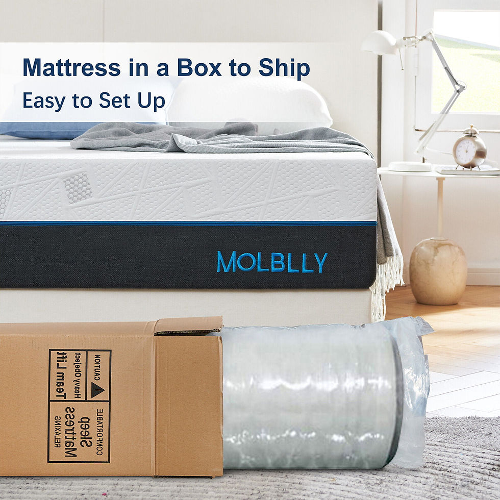 Thumbnail: Molblly 10" Queen Size Gel Memory Foam Mattress in a Box,Medium