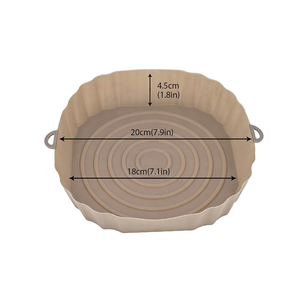 Thumbnail: Silicone Air Fryers Oven Baking Tray Round Replacement Grill Pan Airfryer Acces