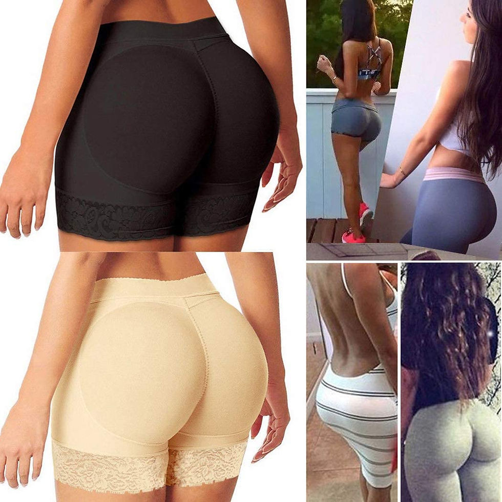 Thumbnail: FLORATA Women Butt Lifter Lace Padded Seamless Butt Hip Enhancer Shaper Panties