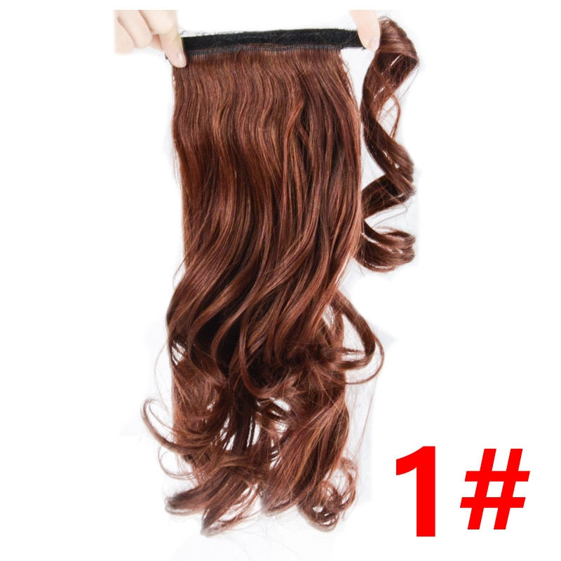 Thumbnail: 20Inch Long Synthetic Drawstring Ponytail Clips In Hair Extensions For Women Wr