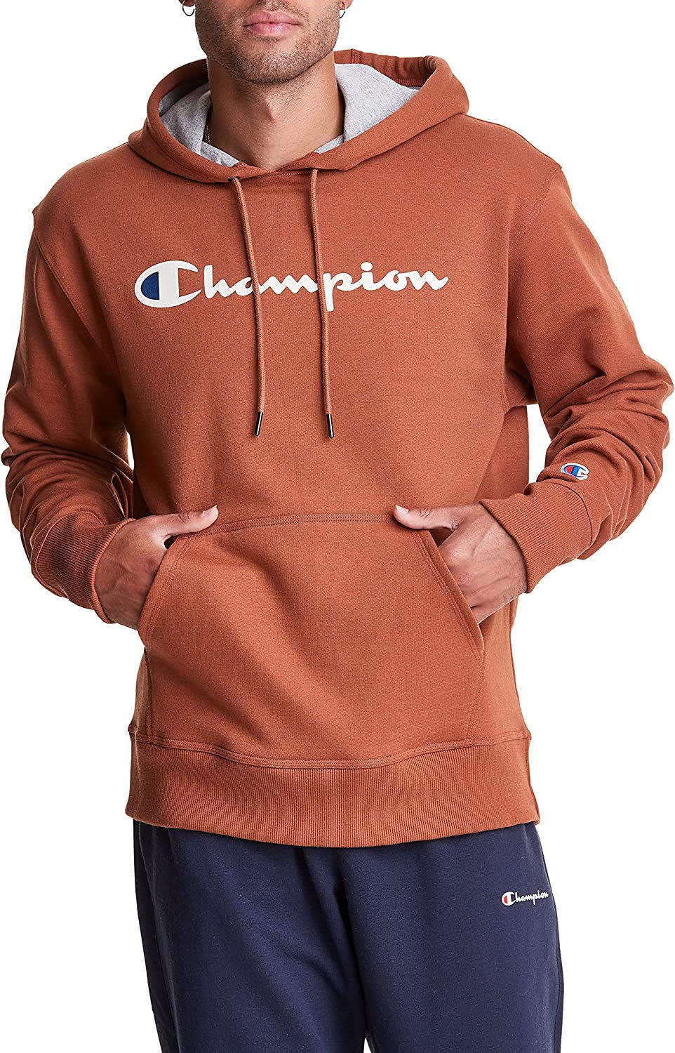 Thumbnail: Champion Men's Powerblend Fleece Hooded Sweatshirt For Men,Best Hoodies for Men
