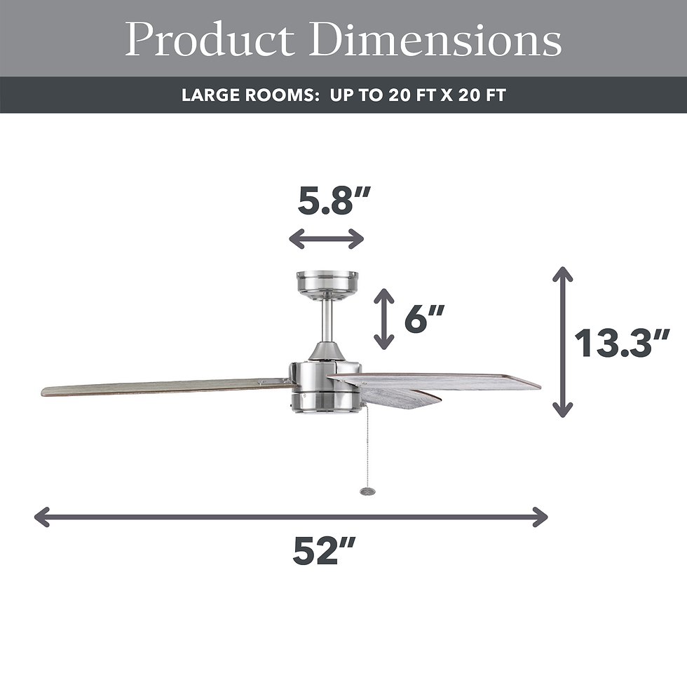 Thumbnail: Better Homes & Gardens 52” Satin Nickel Indoor/Outdoor 3 Blade Ceiling Fan with