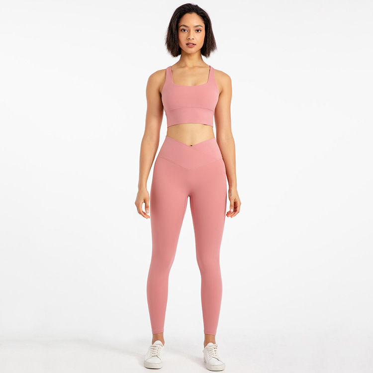 Миниатюра: Gym Fitness Sets 2 Piece Sports Bra and Legging Set Yoga Outfits Training Wear