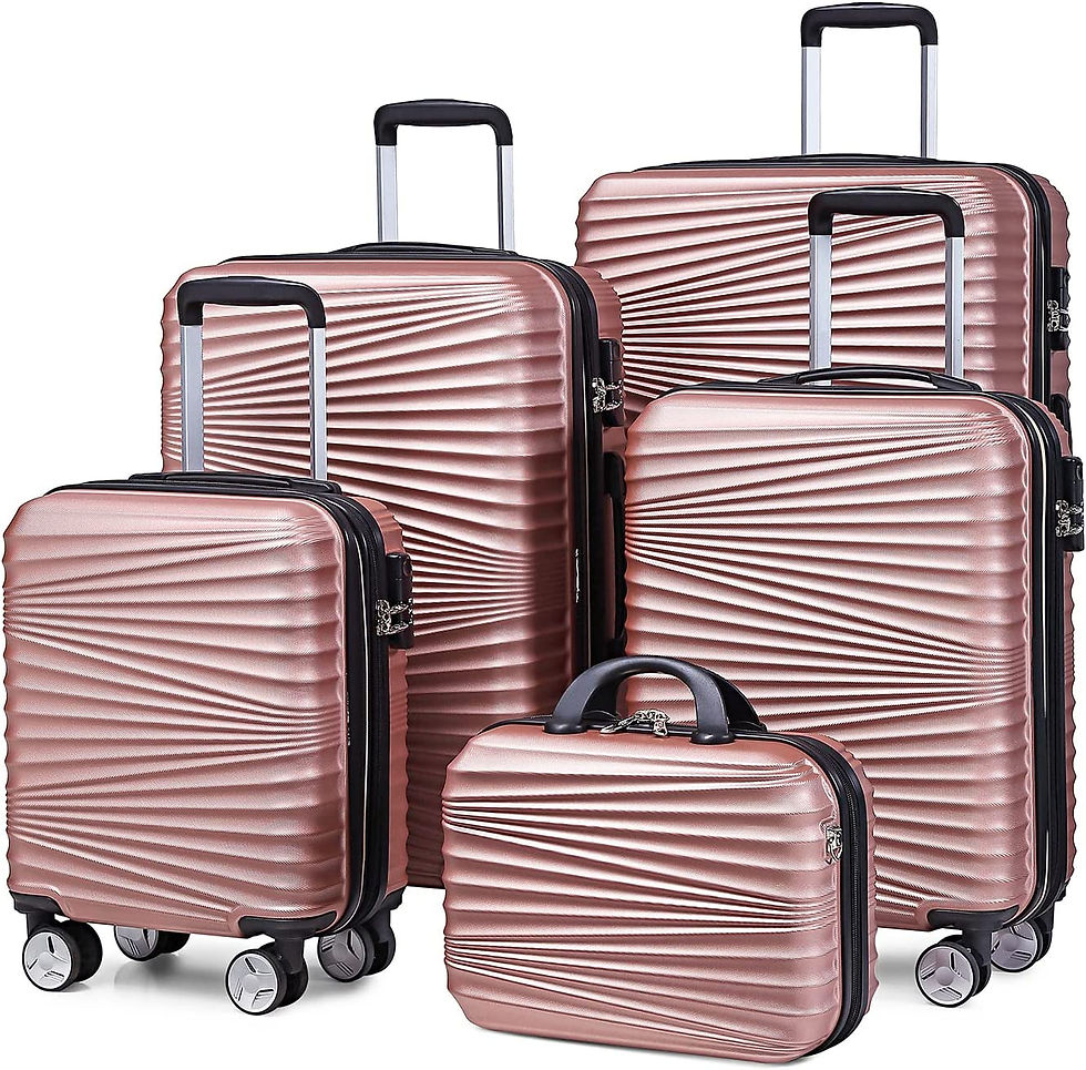 Miniatura: Luggage 5 Piece Sets, Hard Shell Luggage Set Expandable Carry on Luggage Suitca