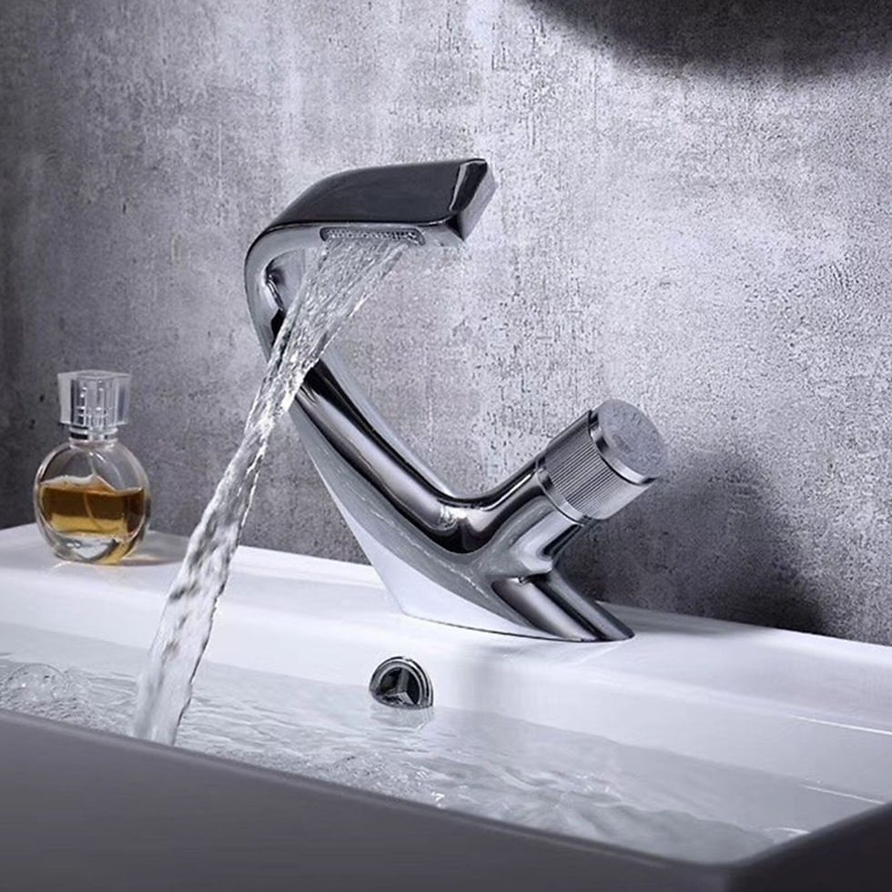 Thumbnail: Waterfall Spout Tap Bathtub Filler Faucet Knob Control Basin Mixer Tap Widespre