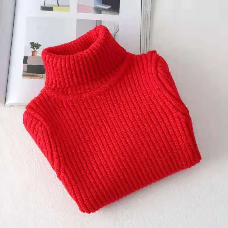 Thumbnail: Autumn Boys Girls Turtleneck Sweaters Winter Kids Clothes Warm Pullovers Girls 