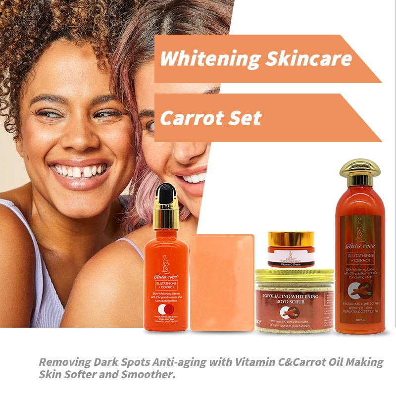 Миниатюра: Carrot Whitening Skincare Set with Vitamin C Carrot Oil Removes Dark Spots Natu
