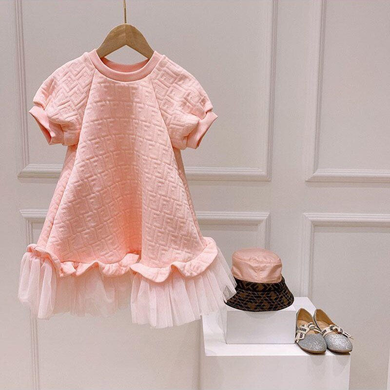 Миниатюра: Baby Girl's Dress Spring Summer Pink Cute European American Style Elegant Princ