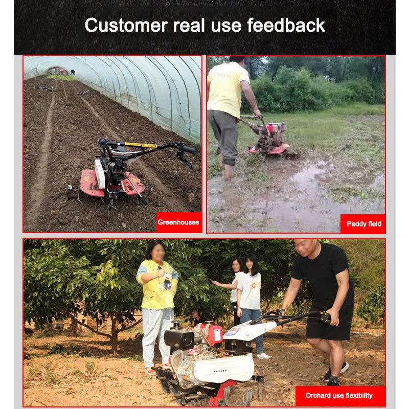Thumbnail: Small Micro Tillage Machine Multi-functional Rotary Tiller Diesel Fuel Scarifie