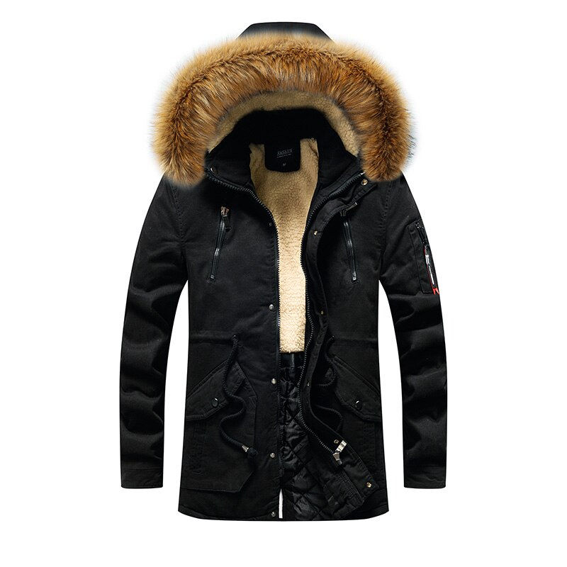 Thumbnail: New Mens Camo Parka Coat Camouflage Jacket Winter Hooded Velvet Thick Windproof