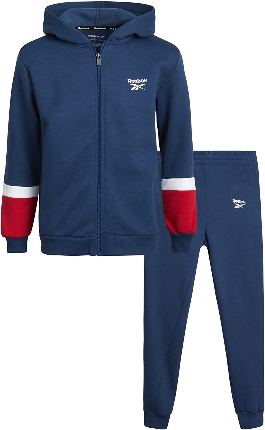 Thumbnail: Reebok Boys’ Sweatsuit – Active Fleece Zip Hoodie Sweatshirt and Jogger Sweatpa