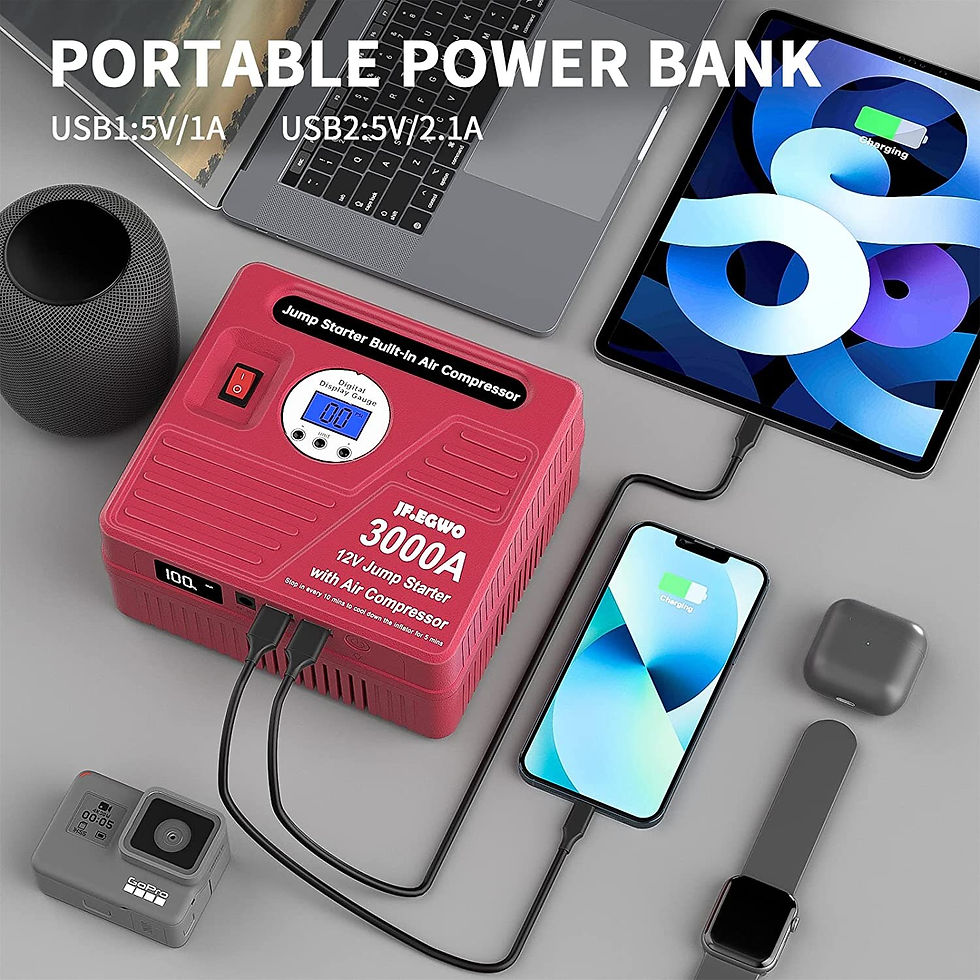 Miniature : 2000A 3000A 4000A Car Jump Starter Device Booster Air Compressor Power Bank Eme