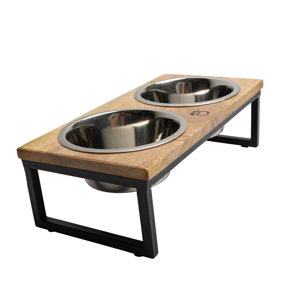 Thumbnail: Wood & Metal Elevated Feeder
