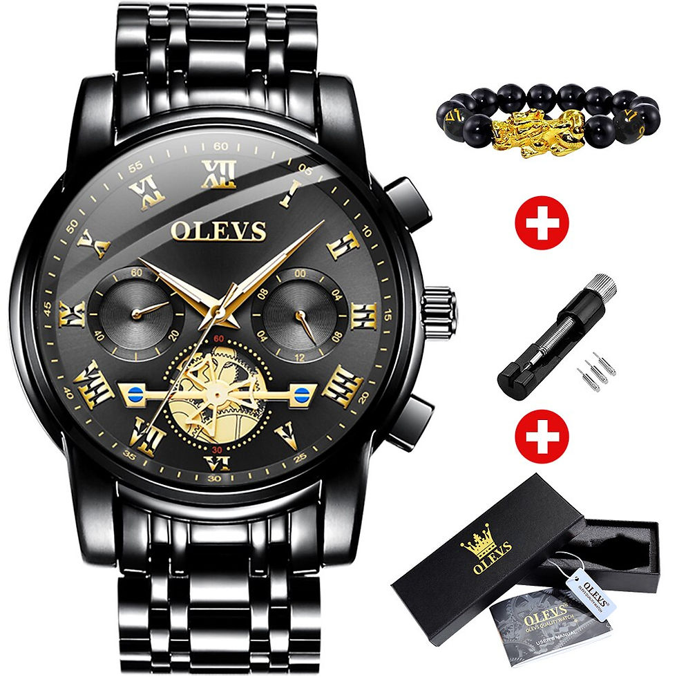 Thumbnail: OLEVS Top Brand Men's Watches Classic Roman Scale Dial Luxury Wrist Watch for M