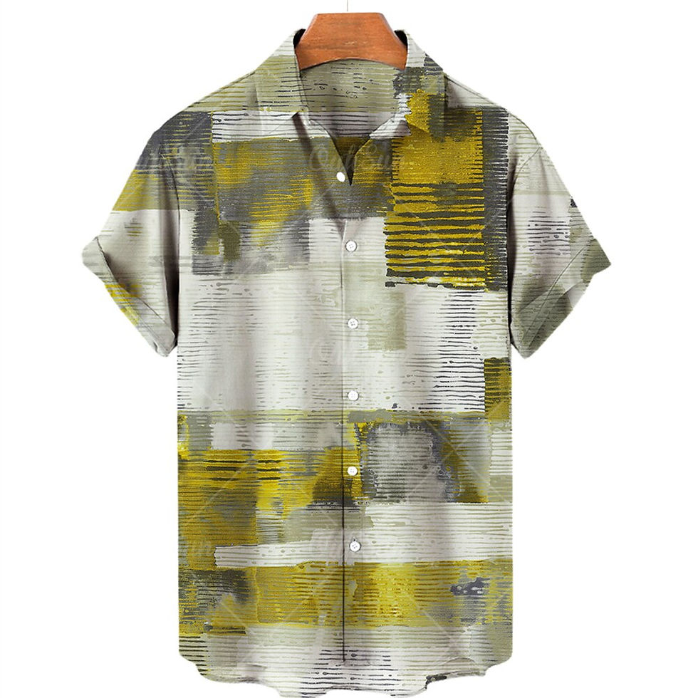 الصورة المصغرة: New 3d Men's Hawaiian Shirt Male 5xl Breathable Summer Patchwork Vintage T-Shir