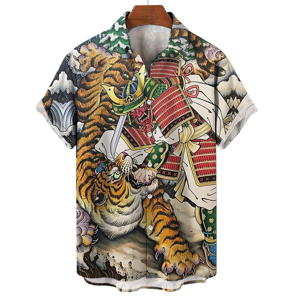 Thumbnail: Social Shirt Everyday Men's Beach Summer Outdoor Vintage Shirts 3D Animal Print