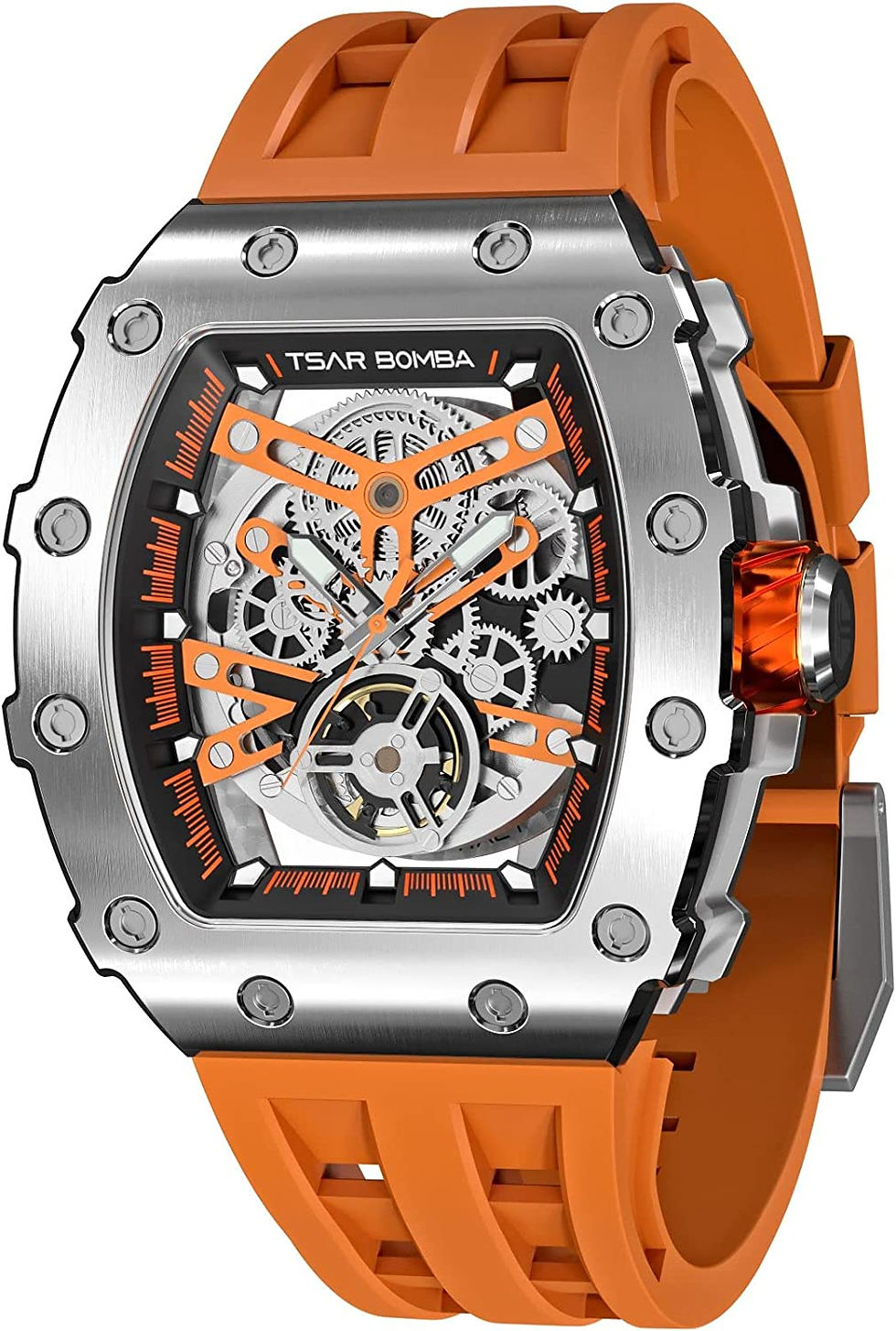 Thumbnail: TSAR BOMBA Men's Wristwatch Automatic Mechanical, Japanese Movement with Silico