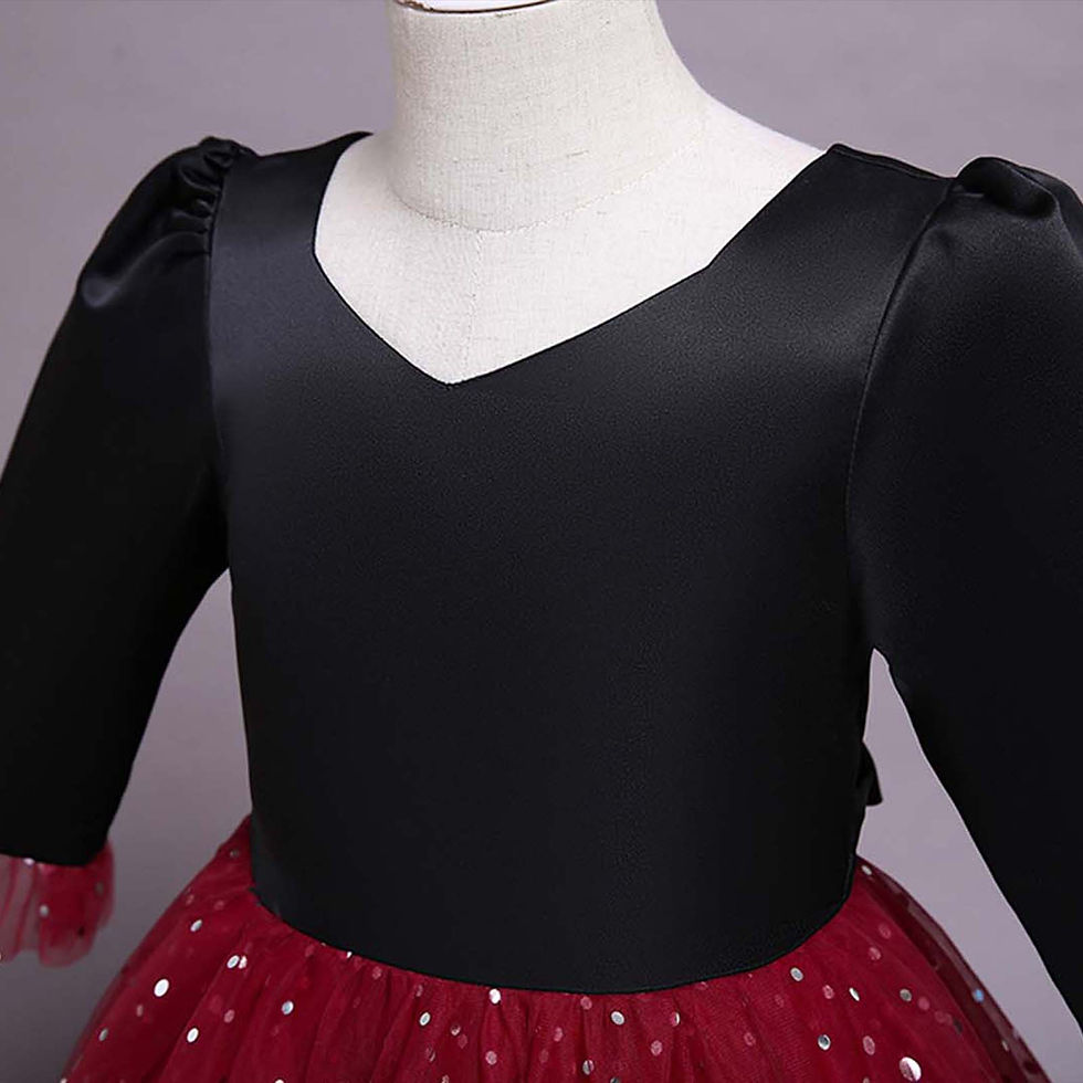 Thumbnail: REORIAFEE Girls' Special Occasion Dress Beach Sundress Long Sleeve Princess Dre